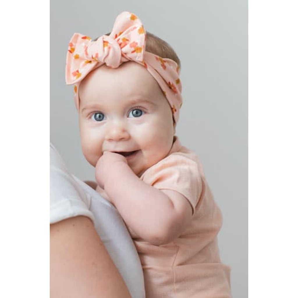 Fashband Bébé Fleur Bandeau Nylon Enfant Bande De Cheveux Élastique Cheveux  Accessoires pour Nouveau-Né Fille Infant Toddler (Lot de 2)(Arbalète)