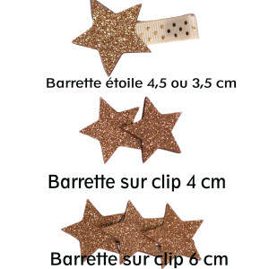 Barrette étoile bronze