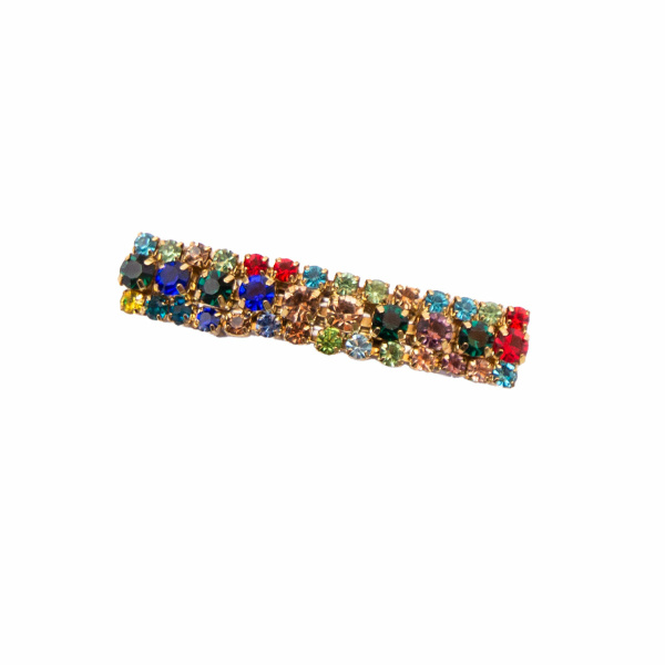 Barrette cheveux bijoux strass multicolores femmes