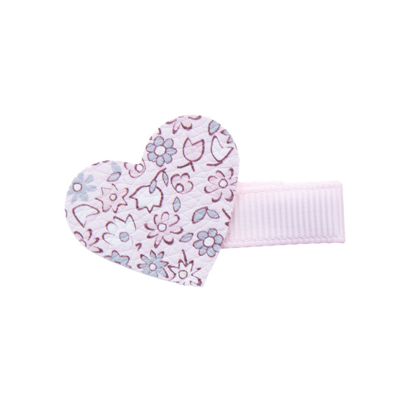 Barrette bebe fille coeur mauve anti glisse