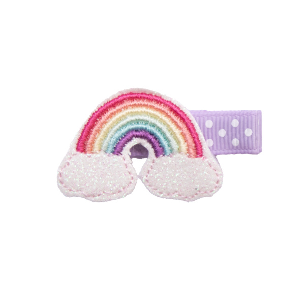 barrette bebe fille arc en ciel multicolores