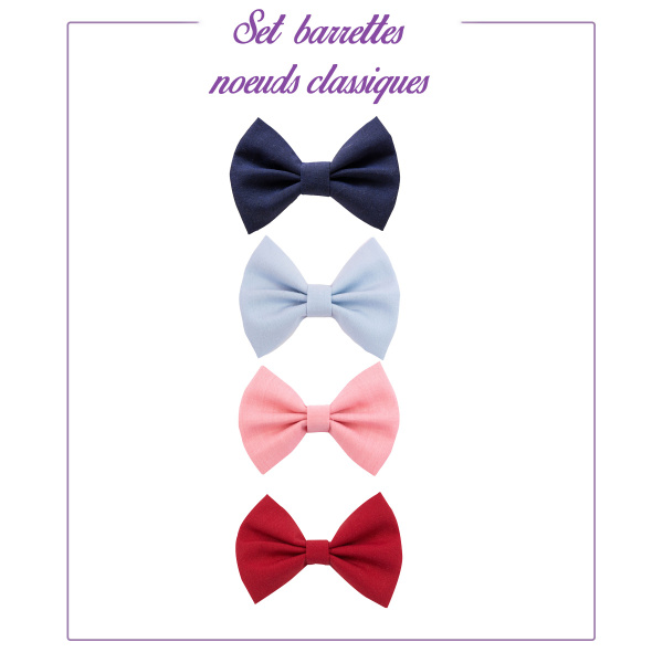 barrettes noeuds classiques bebe filles