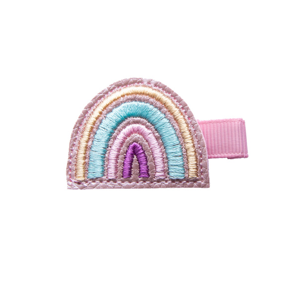 Barrette fille arc en ciel rose