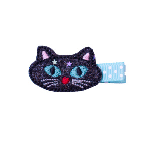 Barrette fille chat noir