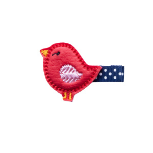 Barrette fille oiseau rouge