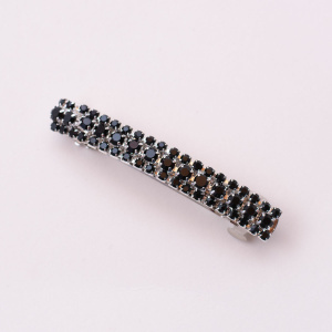 Barrette bijoux cheveux strass noir