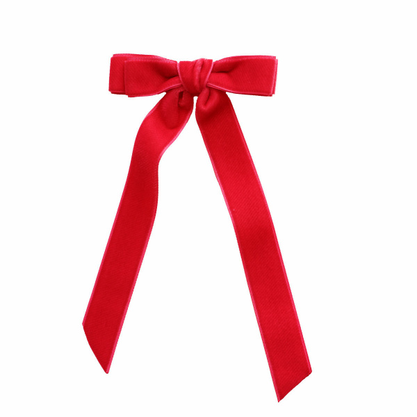 barrette grand noeud rouge velours noel