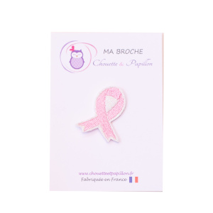 Broche ruban octobre rose