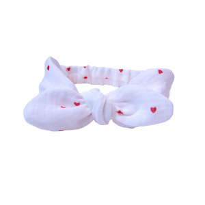 Bandeau double gaze petits coeurs