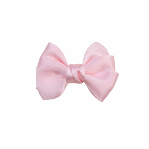 Barrette fille noeud rose satin