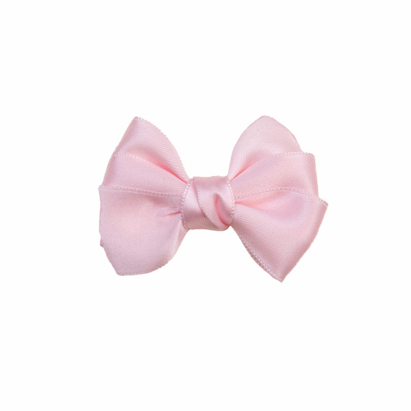 barrette fille noeud rose satin