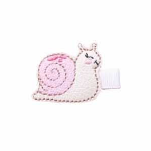 Barrette escargot rose beige