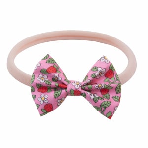 Bandeau nylon noeud petites fraises