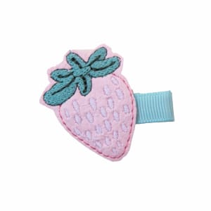 Barrette fraise rose