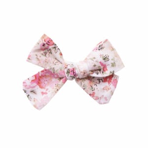 Barrette noeud Liberty umbria rose