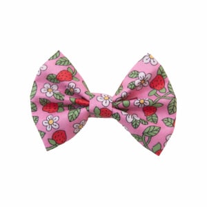 Barrette noeud Liberty Fraises