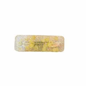 Barrette fille résine rectangle citrons