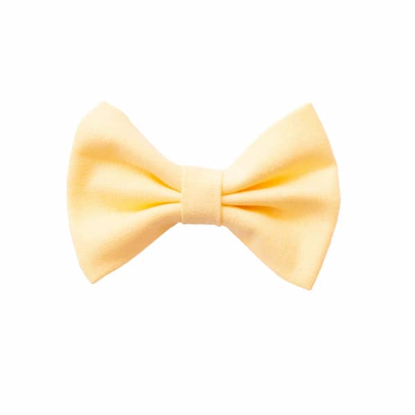 barrette cheveux noeud jaune