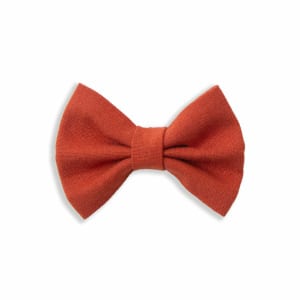 Barrette enfant anti-glisse – Nœud uni couleur rouille